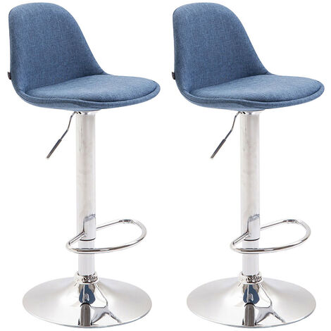 Set 2x Taburete Kiel  en Tela Azul