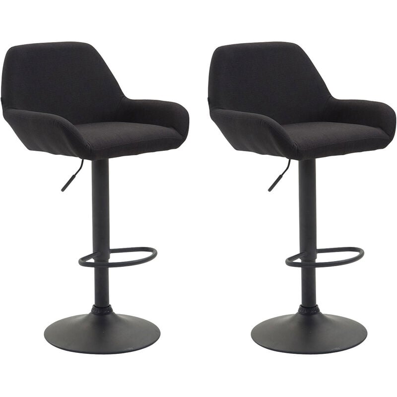 

CLP - Set De 2 Taburetes Braga En Tela Negro Negro