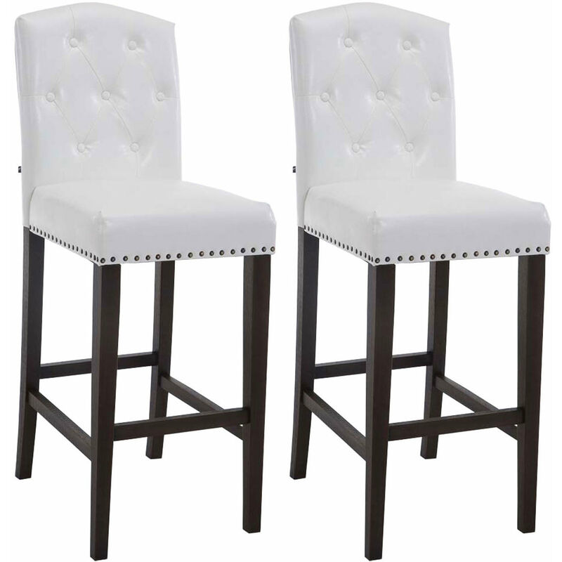 

CLP - Set 2x Taburetes de Bar Louise Blanco Antigüo
