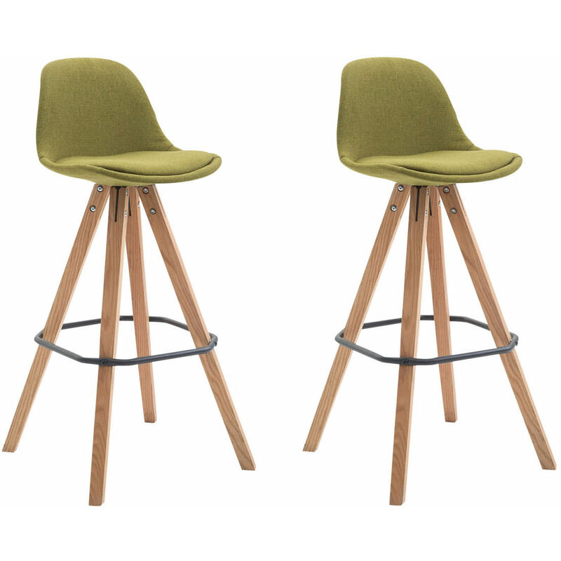 

Set 2x Taburetes Franklin Square en Tela Verde Natural (roble)