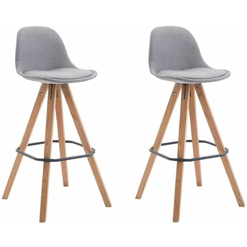 

CLP - Set 2x Taburetes Franklin Square en Tela Gris Natural (roble)