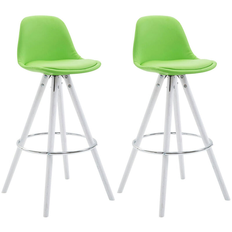 

CLP - Set De 2 Taburetes Franklin Rund Verde Blanco (roble)