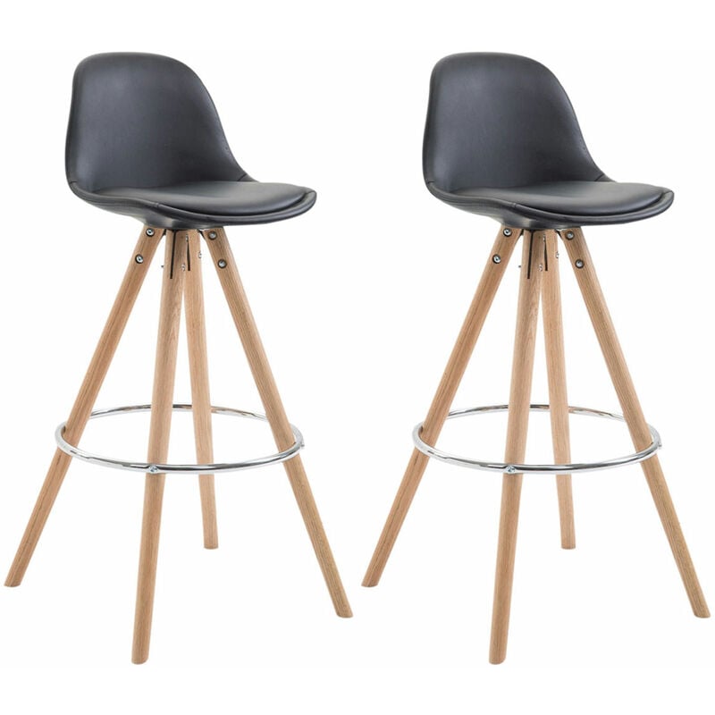 

Set De 2 Taburetes Franklin Rund Negro Natural