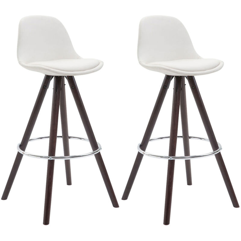 

CLP - Set De 2 Taburetes Franklin Rund Blanco Cappuccino