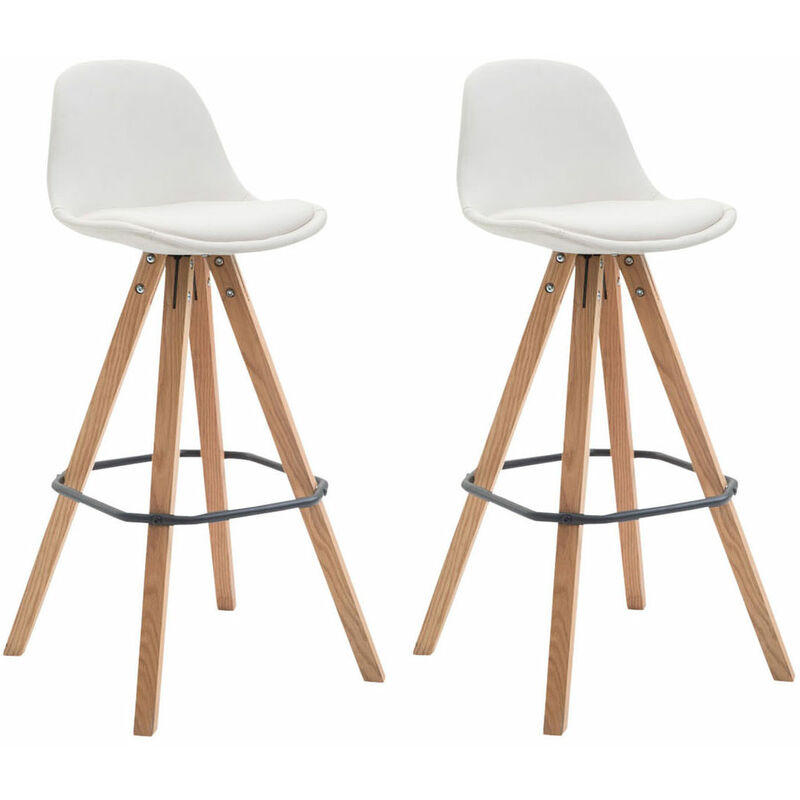 

Set De 2 Taburetes Franklin Square Blanco Natural (roble)