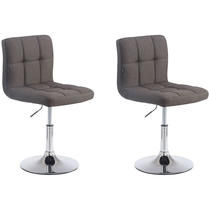 

CLP - Set De 2 Taburetes Lounge Palma V2 En Tela Gris oscuro