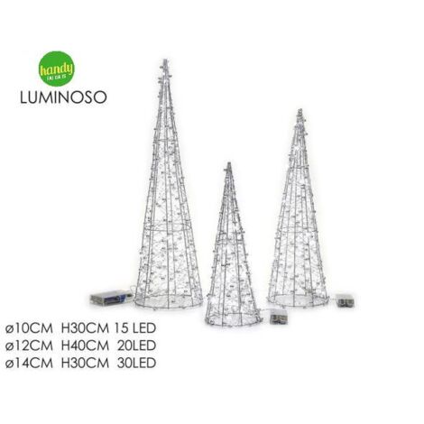 Set 3 Alberi General Trade Silver con LED