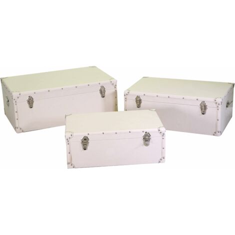 Set 3 Baule in Similpelle crema