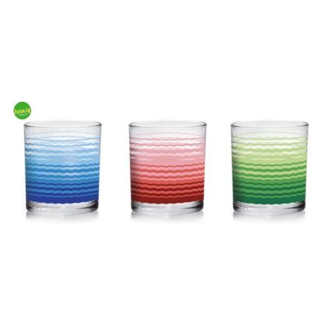 Set 3 Bicchieri da Tavola Acqua Vino in Vetro Incas 220 cc Cerve