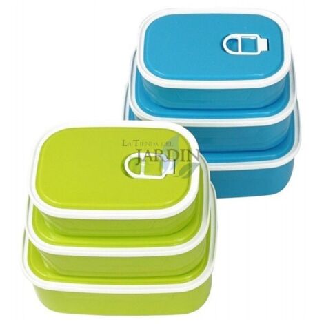 Set 3 boîtes à lunch 420 ml, 790 ml et 1320 ml (couleur aléatoire)