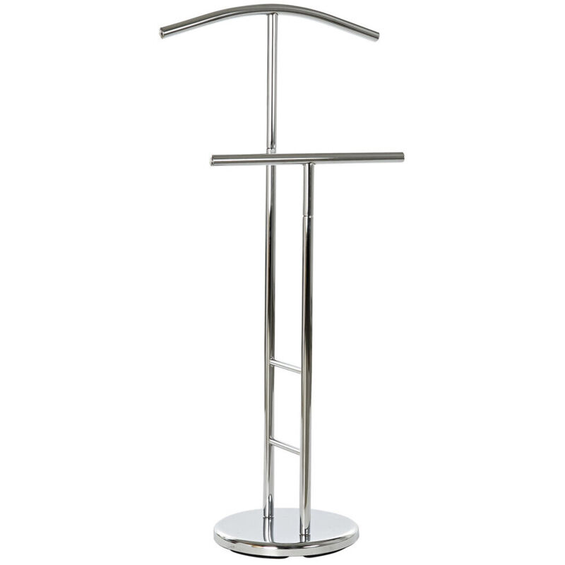 Valet De Nuit Métal 48X28X106 Chrome Argenté