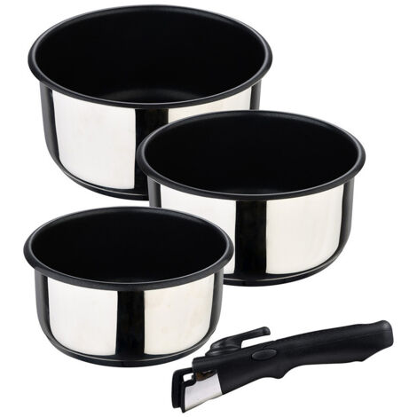 Set 3 Bol Inox Click & Cook Bergner