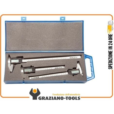 SET 3 CALIBRO DIGITALE DI PRECISIONE 150/200/300 BORLETTI CEP152030/3