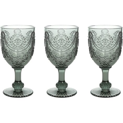 Set 3 calici Savoia 320 cc in vetro grigio