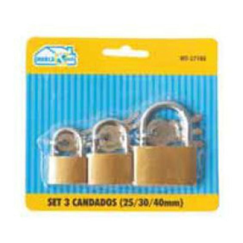 

Set 3 candados | Candados de seguridad para hogar | Medidas 25, 30, y 40 mm