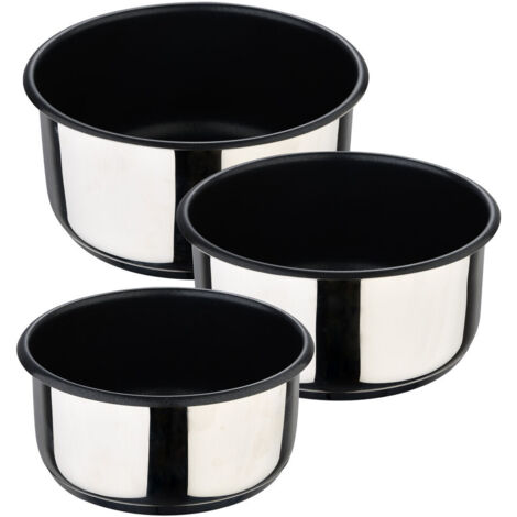 SET 3 CAZOS ACERO INOXIDABLE CLICK & COOK BERGNER
