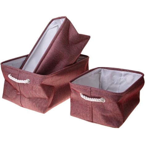 Set 3 Contenitori in Tessuto 45 cm