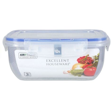 Set 3 contenitori portapranzo in plastica 024001010 Excellent Houseware