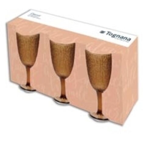 Set 3 Copas Cristal Ambar 250 Cc Cristal Ambar