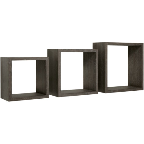 Set 3 cubi mensole parete scuro scaffale salotto soggiorno camera Incubo