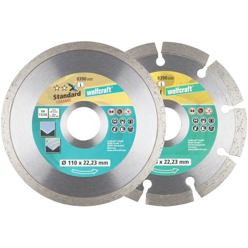 

Set de 2 discos diamantados de corte