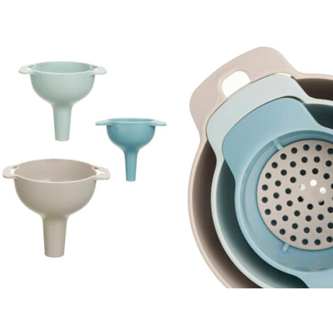 SET 3 EMBUDOS PLASTICO CON FILTRO KINVARA