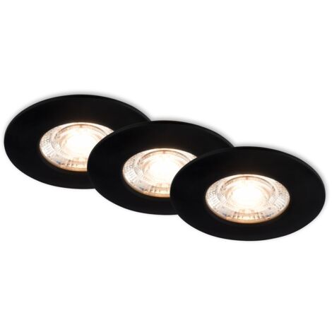 Set 3 Faretti Incasso Kulana Mini Plastica Cromo Opaco Led 3,6W 3000K