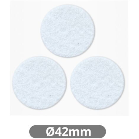 Set 3 fieltros adhesivos redondos Ø42mm Blanco GSC 003802756