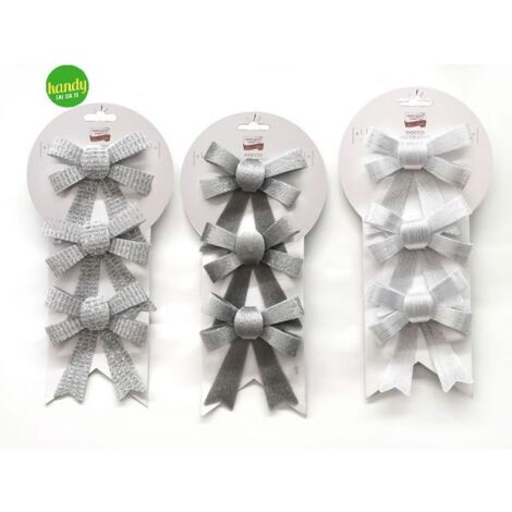 Set 3 fiocchi general trade h 12cm silver