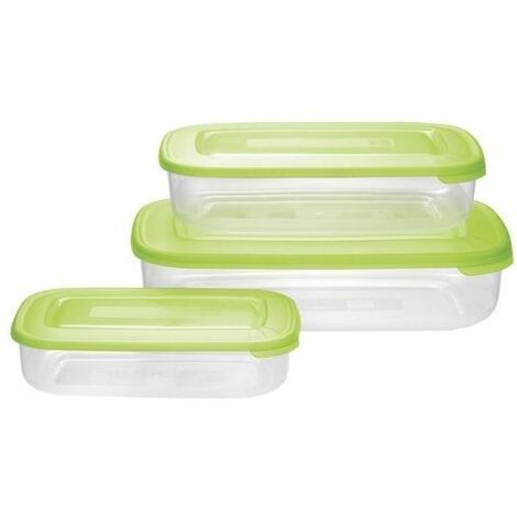 Set 3 Frigo Box Rettangolare - Lime - 3 / 1,88 / 0,93 Litri
