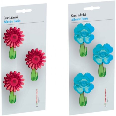 Set 3 Ganci Adesivi Ad 1 Posto 3 Pz Fantasia Quadrifoglio