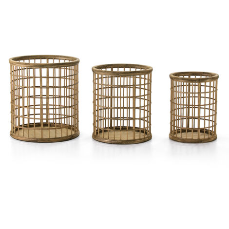 Set/3 Körbe 53X53X58 / 45X45X53 / 37X37X48 Naturholz