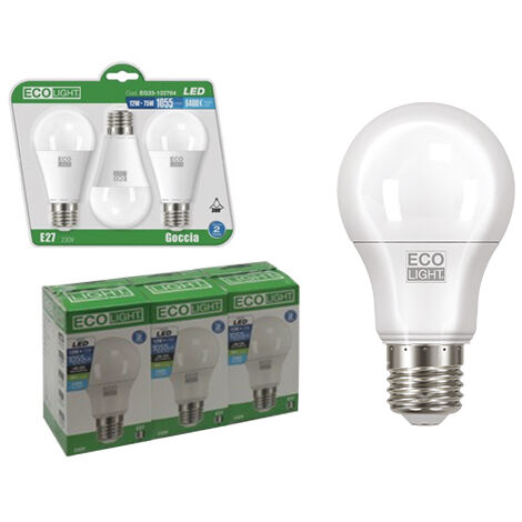 ECO-LIGHT LAMPADINE ECOLIGHT LED E27 GO15W C.CF3PZ