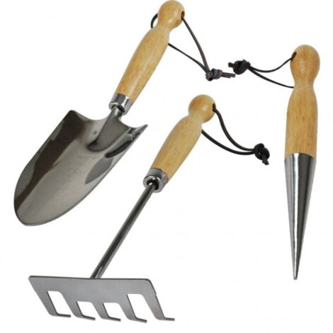 Set 3 outils de jardinage Inox Krisalys
