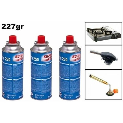 Kit 4 bombolette gas butano 220grx4 per fornello portatile #N41217204892