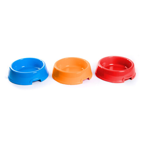 Set 3 Pezzi In Colori Assortiti Ciotola Modello Basic Per Animali Domestici