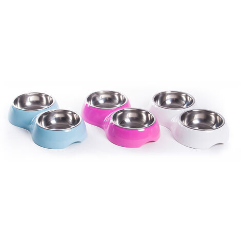Set 3 Pezzi In Colori Assortiti Ciotola Modello Bis Per Animali Domestici