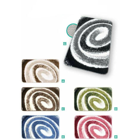 Set 3 Pezzi Tappeto da Bagno Decoro Magnolia Shabby 6 Colori