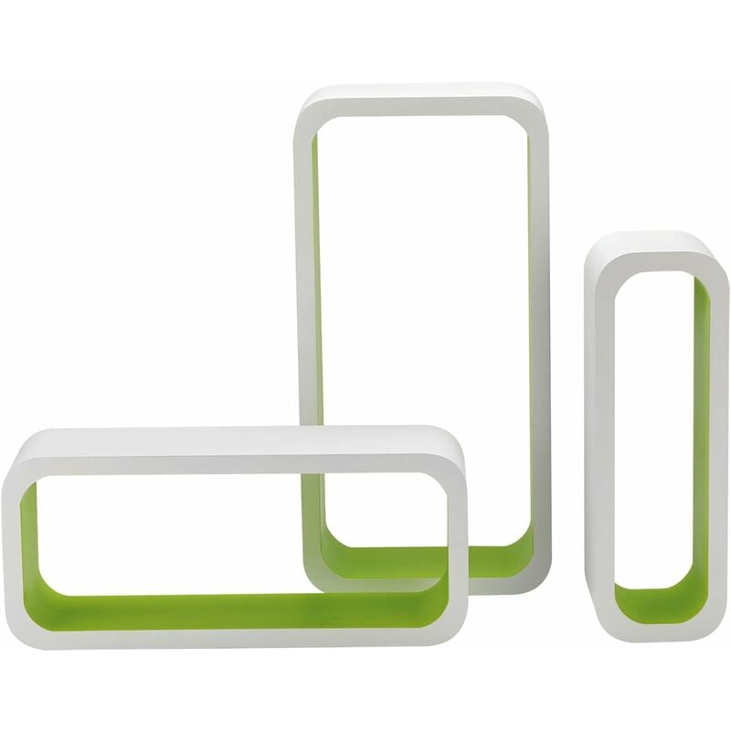 Bakaji - set 3 pièces (cm 10x10x30 + cm 15x10x35 + cm 20x10x40) évier rectangulaire en mdf pierre blanc/gris carton 2 pièces