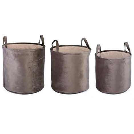 Set 3 Portaoggetti Poliestere Rosa Moderni da Interno - MIN-JUN