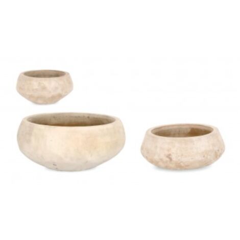 Set 3 PortaVaso Minh Ciotola Terracotta per uso esterno. -Marrone  Chiaro
