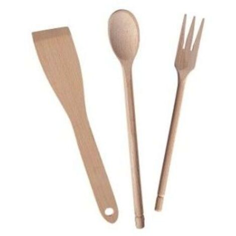 Set 3 Prezzi Cucchiaie Mestoli in Legno di Faggio Miste