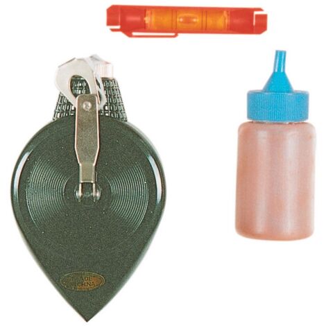 set 3 pz tracciatore da 30 mtl livella cm 6 polvere per tracciare traccialinee