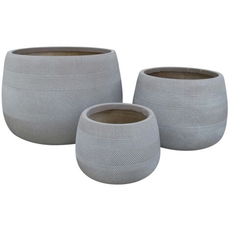 SET 3 PZVASI TULIPANO TAUPE