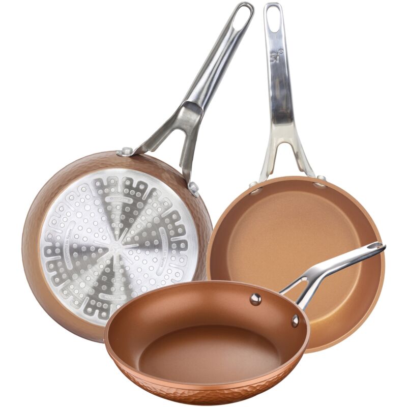 

San Ignacio - Set 3 sartenes Ø20 Ø24 y Ø28cm, aluminio forjado, inducción, colección Origen