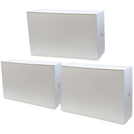 SET 3 SCARPIERE IN PROPILENE 51 X 17 X H39 CM COMPONIBILI IMPILABILI BIANCHE