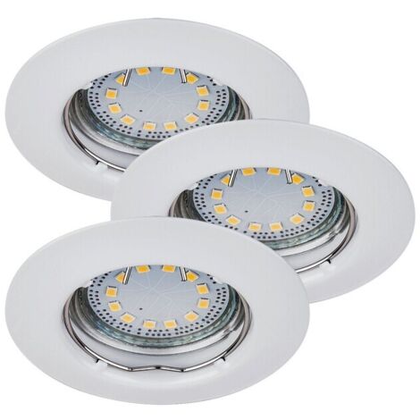 Set 3 spots ronds GU10 blancs IP44 Lite Rabalux 1046