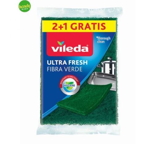 set 3 spugne vileda "ultra fresh" antigraffio blu