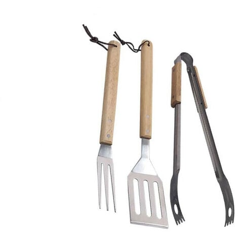 Set 3 ustensiles pour barbecue - Inox