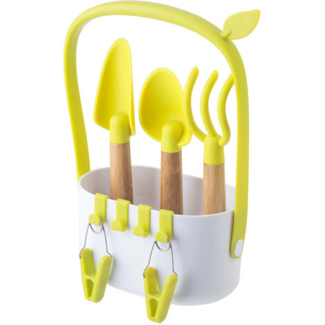 Set 3 Utensili Da Giardino Con Contenitore